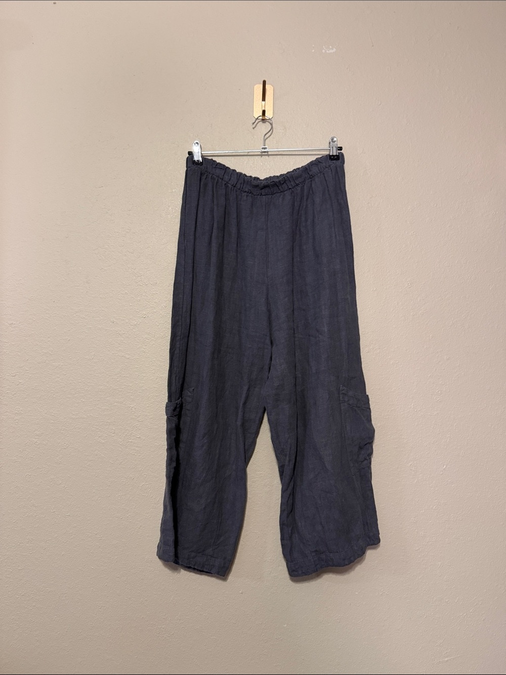 Bryn Walker Light Linen Casbah Pants Grey Size Medium